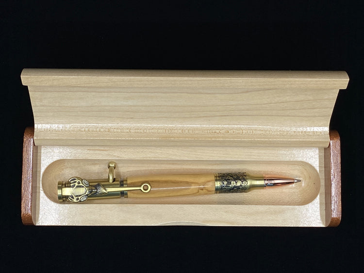 Limited Edition Custom Crafted Pen - Bethlehem Olive Wood - WhiteTail Forensics
