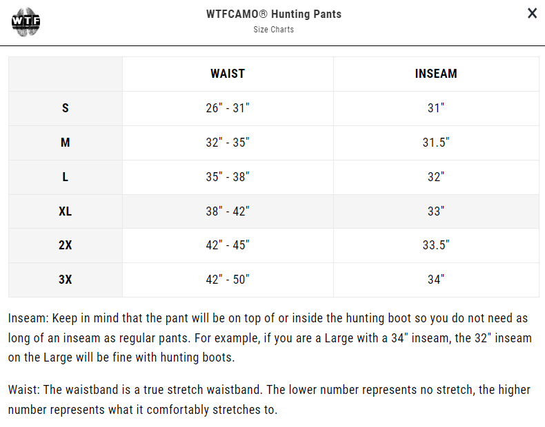 WTFCAMO® Hunting Pants - WhiteTail Forensics