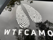 WTFCAMO® Fingerprint Hoof White Vinyl Transfer Decal - WhiteTail Forensics