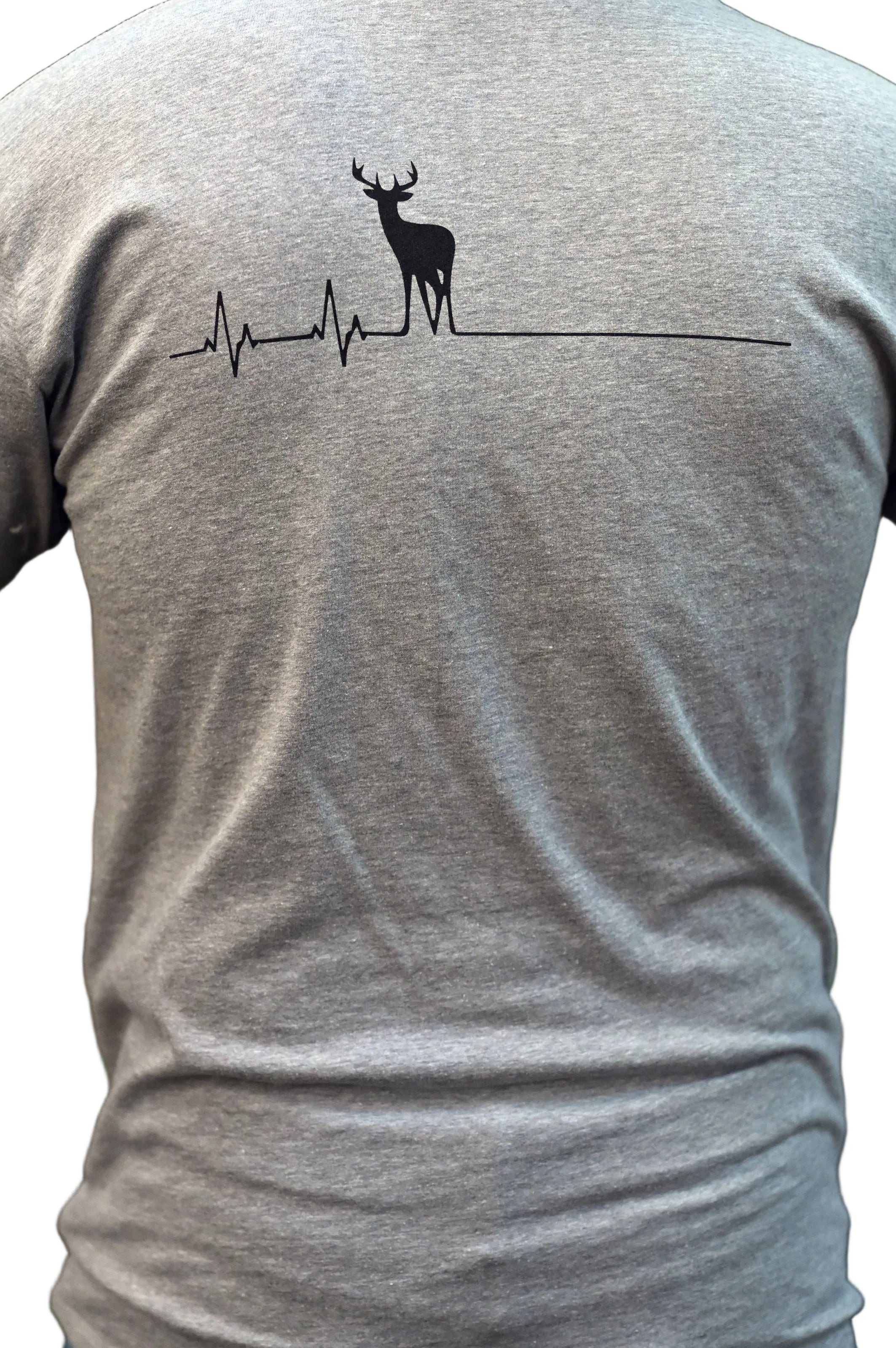 Men's Grey Whitetail Flatline T-Shirt - WhiteTail Forensics