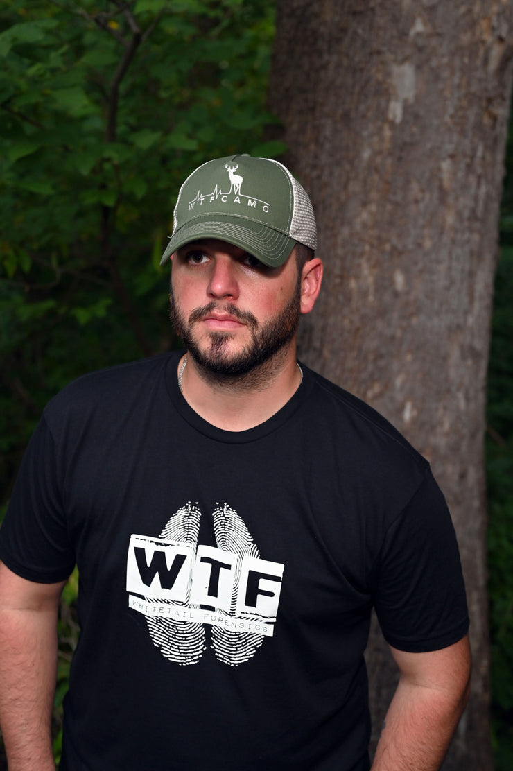 WTFCAMO® Embroidered Flatline Deer Cap - Athletic Mesh - WhiteTail Forensics
