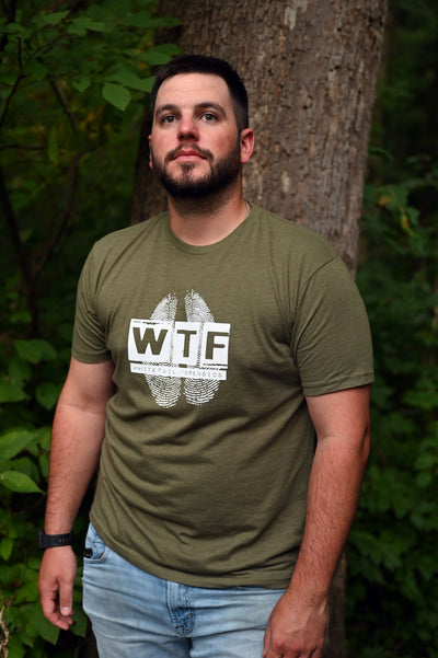 Men's Forest Green Whitetail Flatline T-Shirt - WhiteTail Forensics