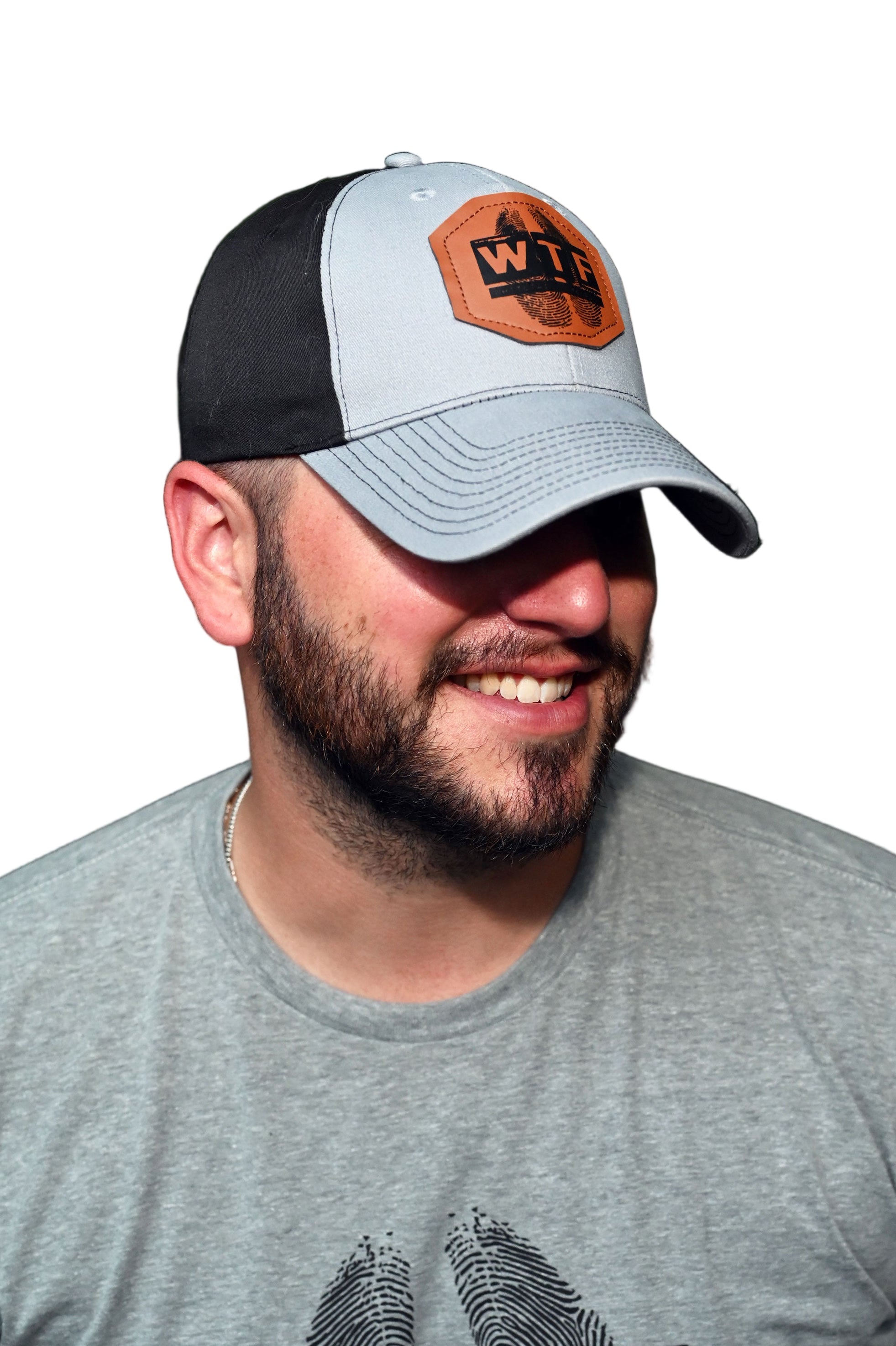 WTF Grey/Black Twill Patch Cap - WhiteTail Forensics